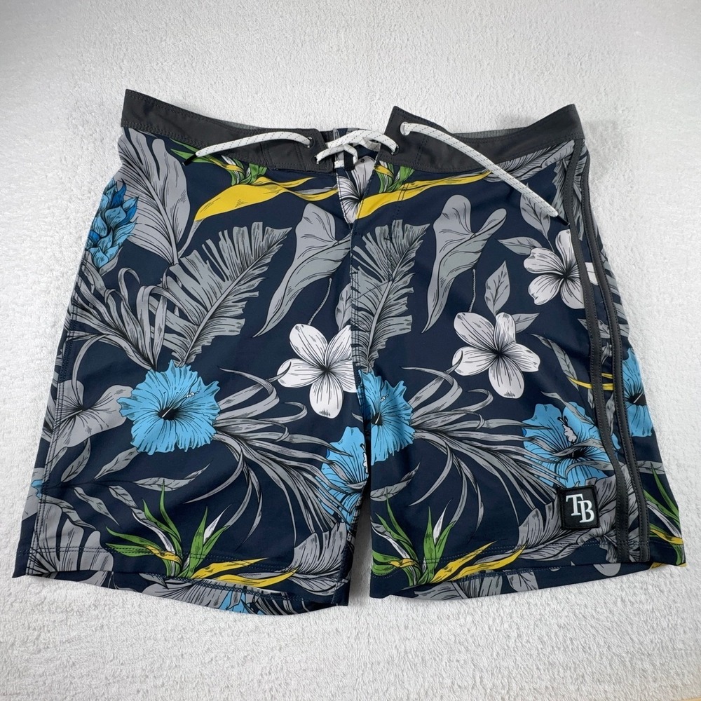 Tampa Bay Rays Hurley Phantom Shorts Mens 34 Unlined Swim Trunks 7" MLB